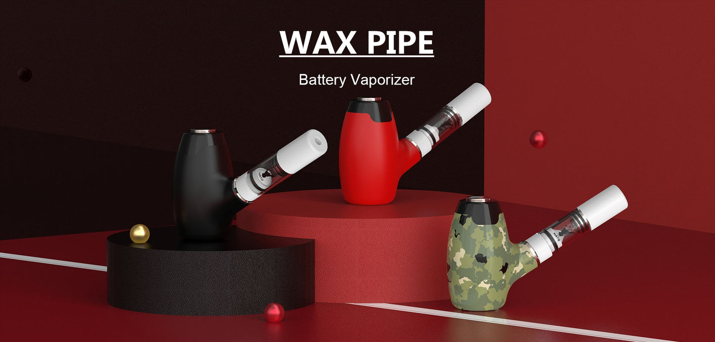 CBD Pipe Battery for Wax – 900mAh 510 Thread Vape Battery Compatible with CBD Oil and Dry Herb Cartridges