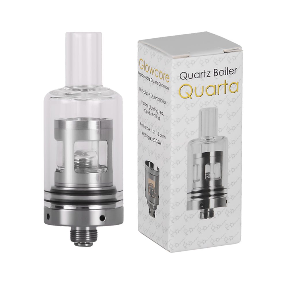 LONGMADA Quarta Bucket Vape Atomizer with Quartz Chamber and Glass Mouthpiece – 510 Thread Vape Accessory for Dry Herb and Wax
