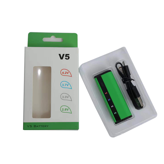 Longmada V5 510 Thread Battery in Green – 500mAh Rechargeable Vape Pen Battery for Dry Herb, Wax & CBD Oils – Portable Aluminum Design