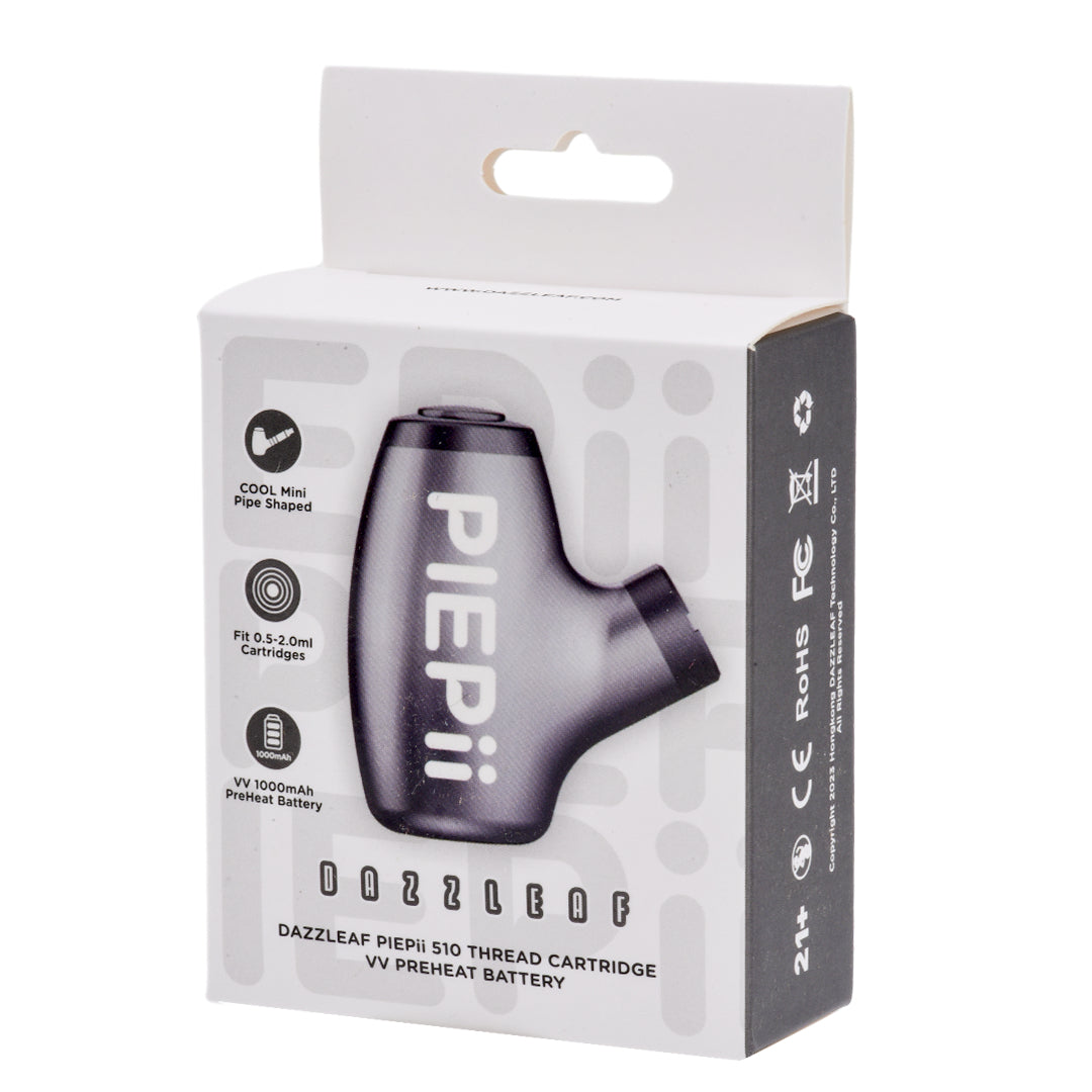 1000mAh Pipe-Style 510 Vape Battery – Variable Voltage with Preheat and Type-C Charging