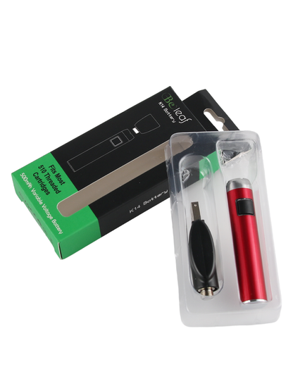 500mAh Variable Voltage 510 Vape Battery Pen ( Red ) – Adjustable Voltage with USB Charger for 510 Thread Cartridges