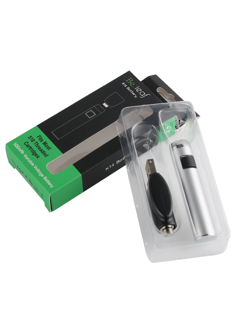 500mAh Variable Voltage 510 Vape Battery Pen  ( Silver ) – Adjustable Voltage with USB Charger for 510 Thread Cartridges