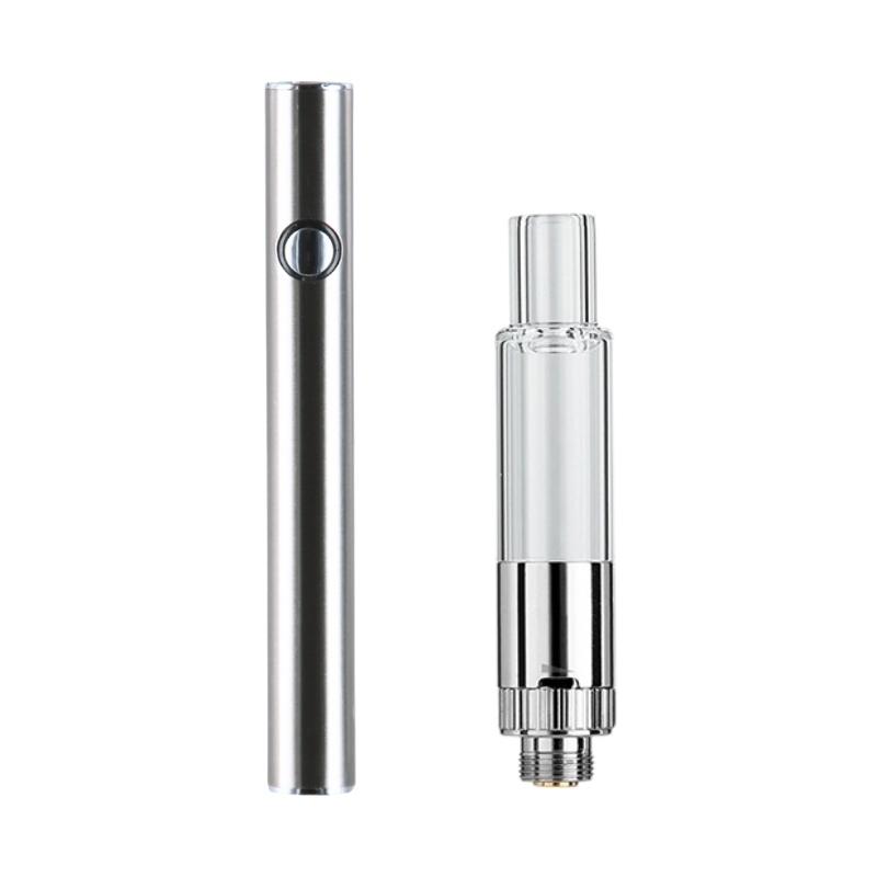 510 vape atomizer kit with glass stainless steel cartridge and 380mAh battery