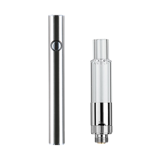 510 vape atomizer kit with glass stainless steel cartridge and 380mAh battery