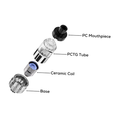 510 vape atomizer with adjustable airflow and magnetic connection, PCTG stainless steel atomizer for vape