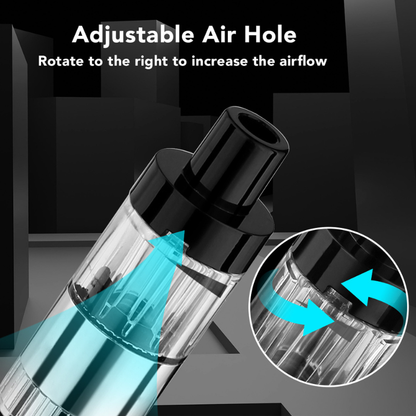 510 vape atomizer with adjustable airflow and magnetic connection, PCTG stainless steel atomizer for vape