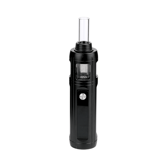 “All-quartz glass vape atomizer with 2600mAh battery, adjustable temperature control, and Type-C charging”