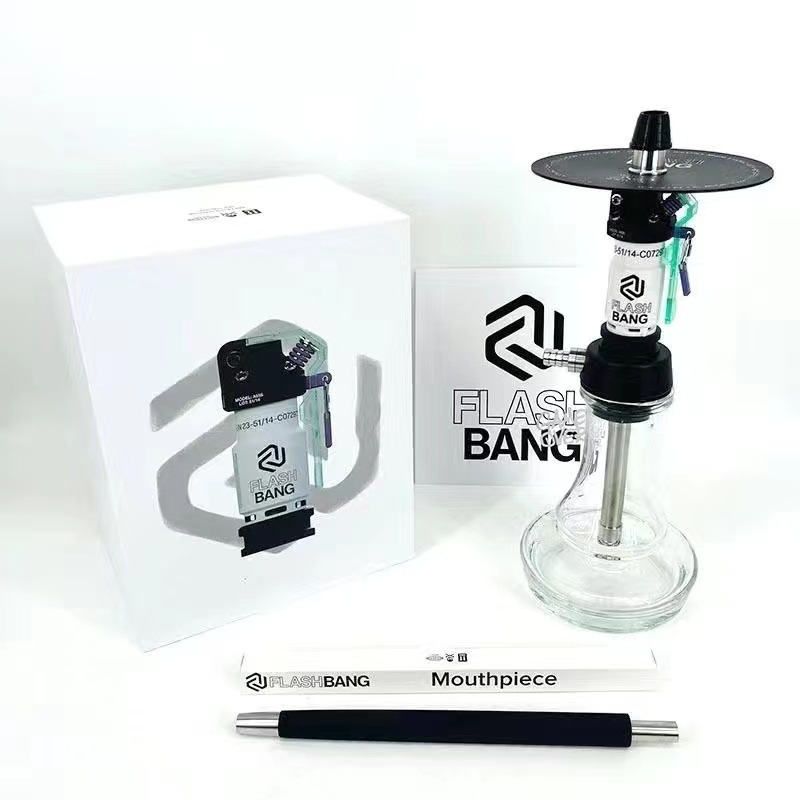 Amotion Flash Bang Arabic Hookah – German Stainless Steel Hookah Pen Set for Smooth Smoking and Vaporizing