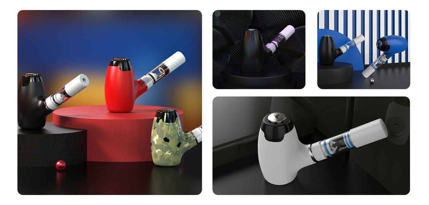 CBD Pipe Battery for Wax – 900mAh 510 Thread Vape Battery Compatible with CBD Oil and Dry Herb Cartridges