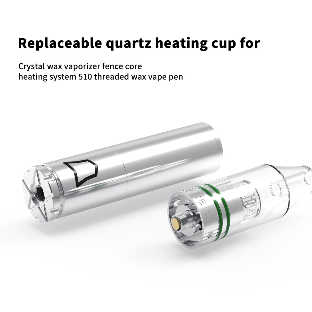 Crystal 1 Vape Pen Vaporizer – 510 Thread Wax Vaporizer with Wickless Quartz Coil for Smooth, Flavorful Hits