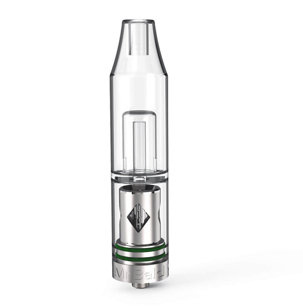 Crystal 2 Water Vapor Vape – 510 Thread Quartz Vaporizer with Glass Bubbler for Wax and Oil Dabbing