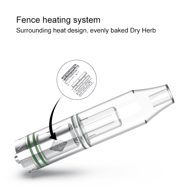 Crystal 2 Water Vapor Vape – 510 Thread Quartz Vaporizer with Glass Bubbler for Wax and Oil Dabbing