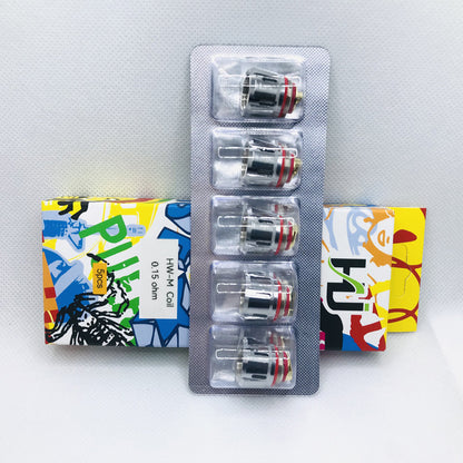 HW-M Mesh Replacement Coils (5-Pack) – 0.15Ω Vape Coils for Small God of War Devices, Sub-Ohm Coil Vape Accessories