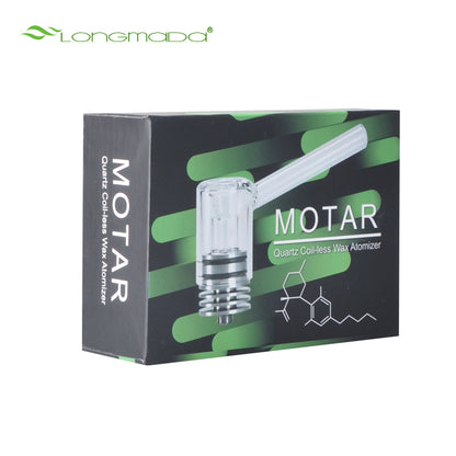 LONGMADA Motar 1 510 Thread Vape Kit – Coilless Quartz Atomizer, Glass Mouthpiece & Rechargeable Battery