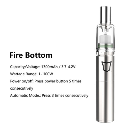 LONGMADA Mr Bald 2 Dry Herb & Wax Atomizer – 510 Thread Vape Pen Attachment with Dual Heating Elements