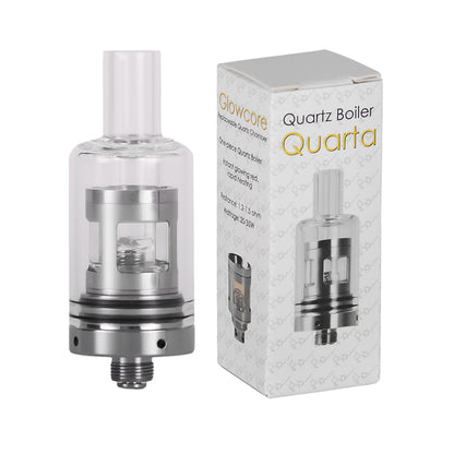 LONGMADA Quarta Bucket Vape Atomizer with Quartz Chamber and Glass Mouthpiece – 510 Thread Vape Accessory for Dry Herb and Wax
