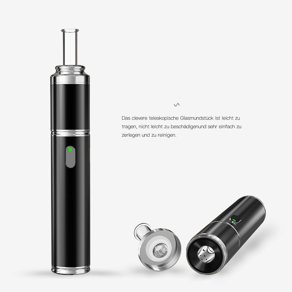 Longmada ABLOOM Compact Dry Herb Vape Pen – 510 Thread Vaporizer with Quartz Chamber & Adjustable Temperature