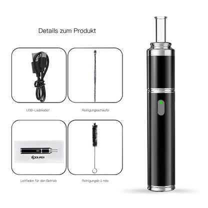 Longmada ABLOOM Compact Dry Herb Vape Pen – 510 Thread Vaporizer with Quartz Chamber & Adjustable Temperature