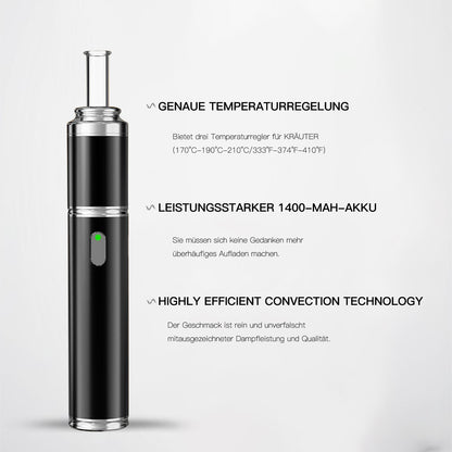 Longmada ABLOOM Compact Dry Herb Vape Pen – 510 Thread Vaporizer with Quartz Chamber & Adjustable Temperature