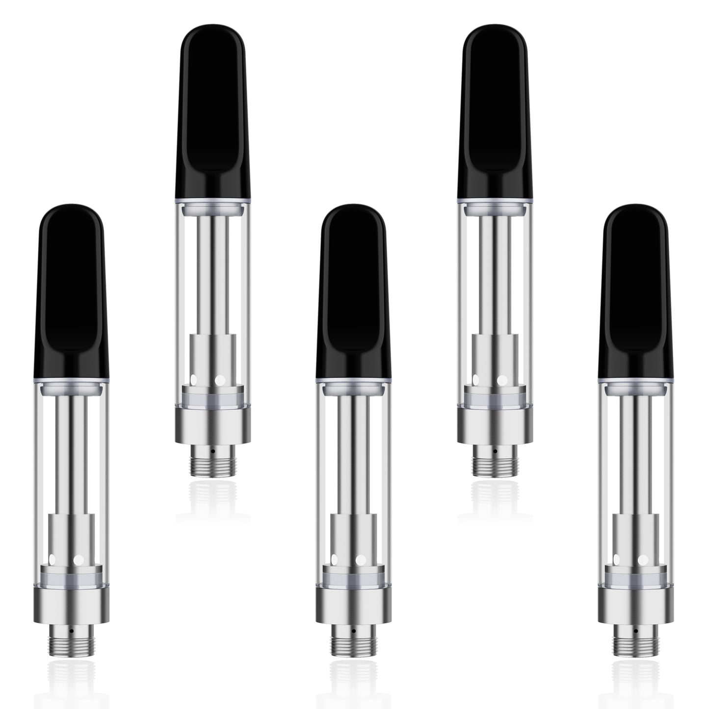 Longmada H10 510 Thread Replacement Atomizer Set Black – 5 Pack Ceramic Vape Atomizer