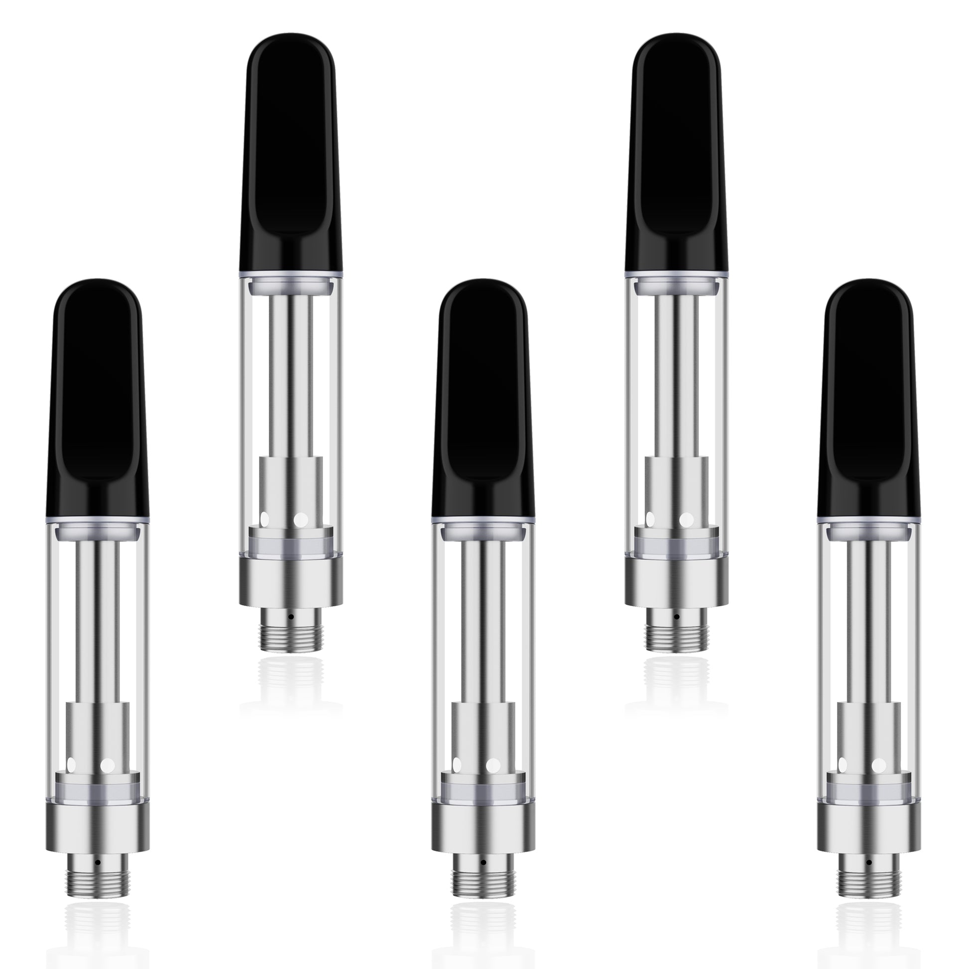 Longmada H10 510 Thread Replacement Atomizer Set Black – 5 Pack Ceramic Vape Atomizer