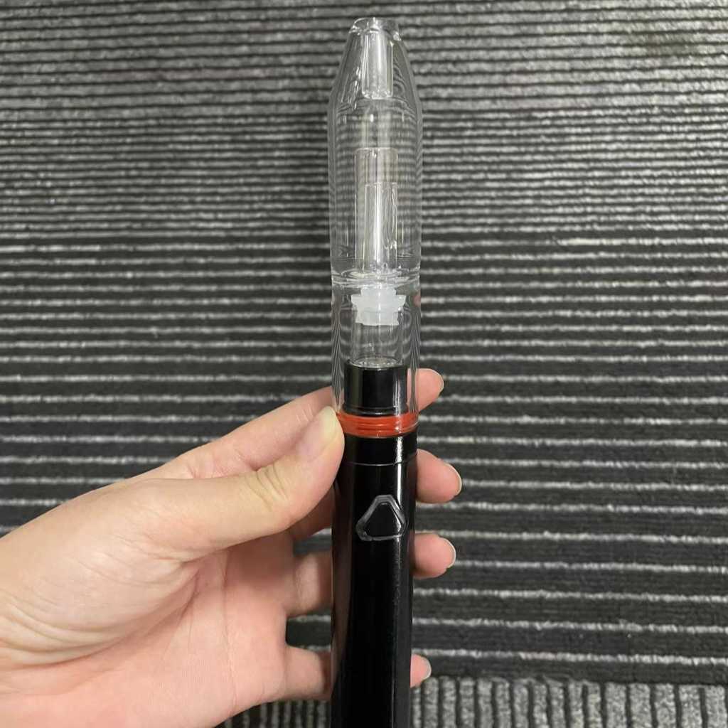 Longmada Motar 3 Water Filter Vape Atomizer Kit – Wax and Dry Herb Vaporizer with Rechargeable Pen and Glass Bubbler