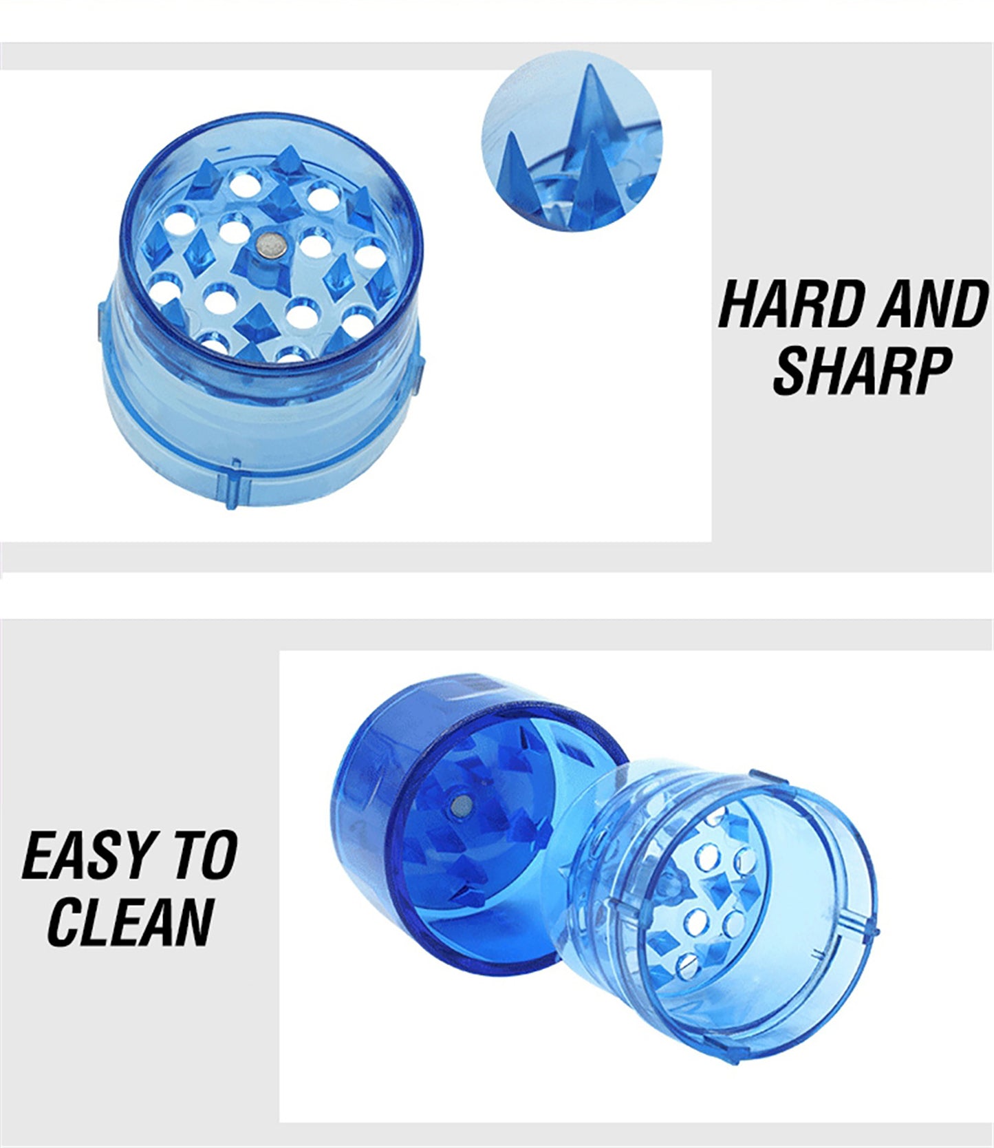 Longmada Plastic Manual Grinder for Tobacco – Portable, Durable, and Lightweight Tobacco Grinder