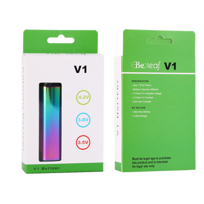 Longmada V1 510 Thread Vape Battery – 650mAh Compact Battery for CBD and Oil Cartridges