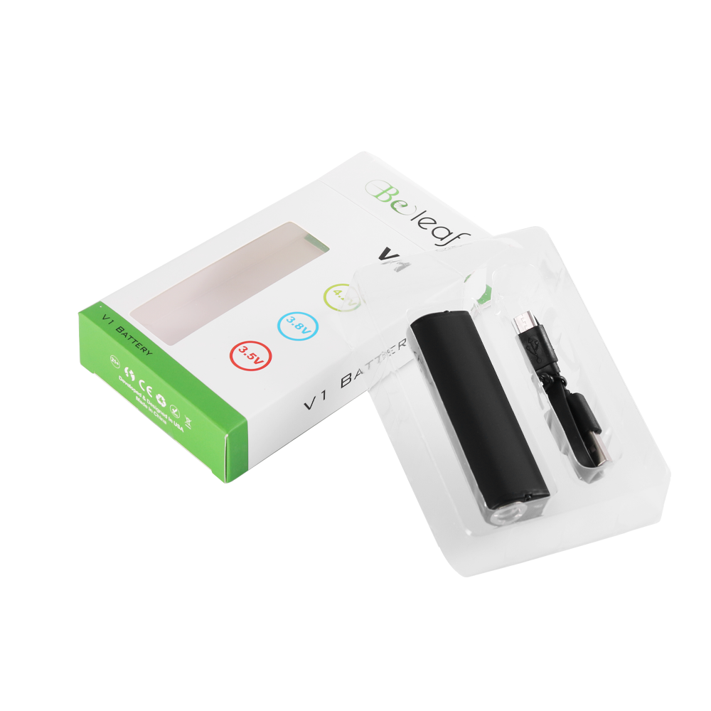 Longmada V1 Black 510 Thread Battery – 650mAh Rechargeable Vape Pen Battery for CBD, Wax & Dry Herb – Aluminum Design