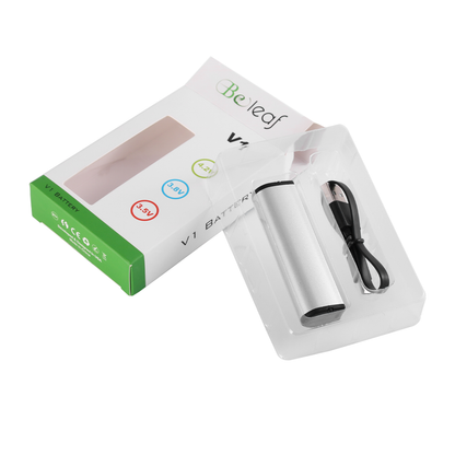 Longmada V1 Grey 510 Thread Battery – 650mAh Rechargeable Vape Pen Battery for CBD, Wax & Dry Herb – Aluminum Design