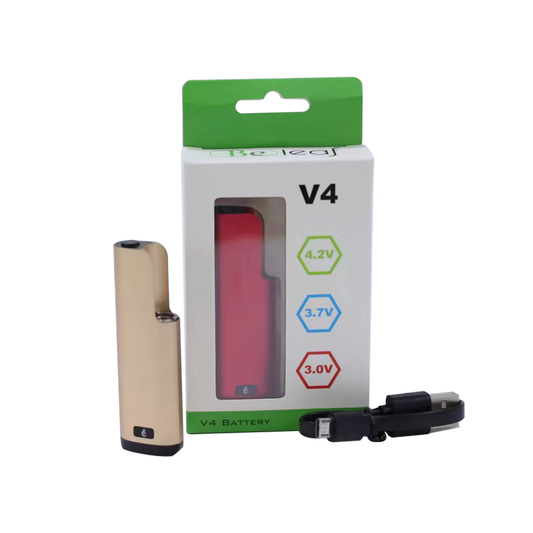 Longmada V4 510 Thread Battery in Brown – 450mAh Rechargeable Vape Pen Battery for Dry Herb, Wax & CBD Oils – Compact Aluminum Design