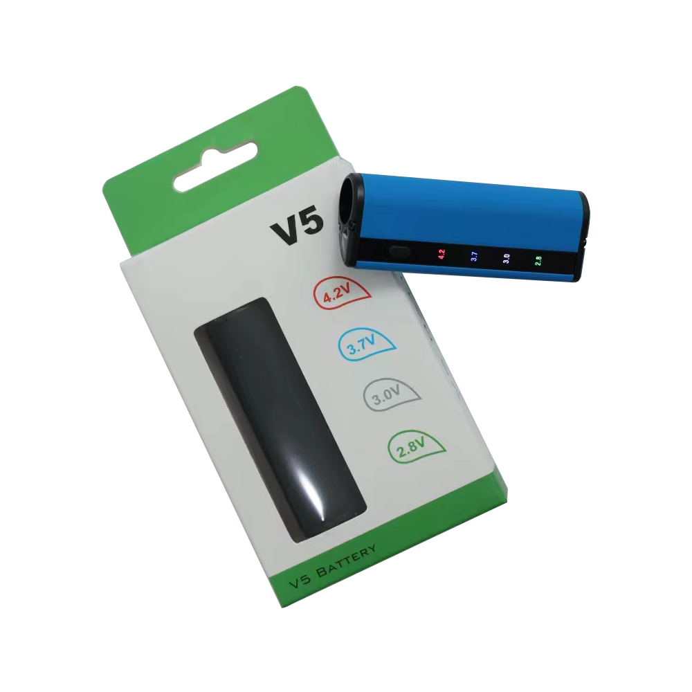 Longmada V5 510 Thread Battery in Blue – 500mAh Rechargeable Vape Pen Battery for Dry Herb, Wax & CBD Oils – Portable Aluminum Design