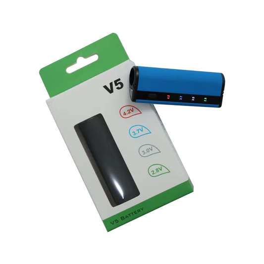 Longmada V5 510 Thread Battery in Blue – 500mAh Rechargeable Vape Pen Battery for Dry Herb, Wax & CBD Oils – Portable Aluminum Design