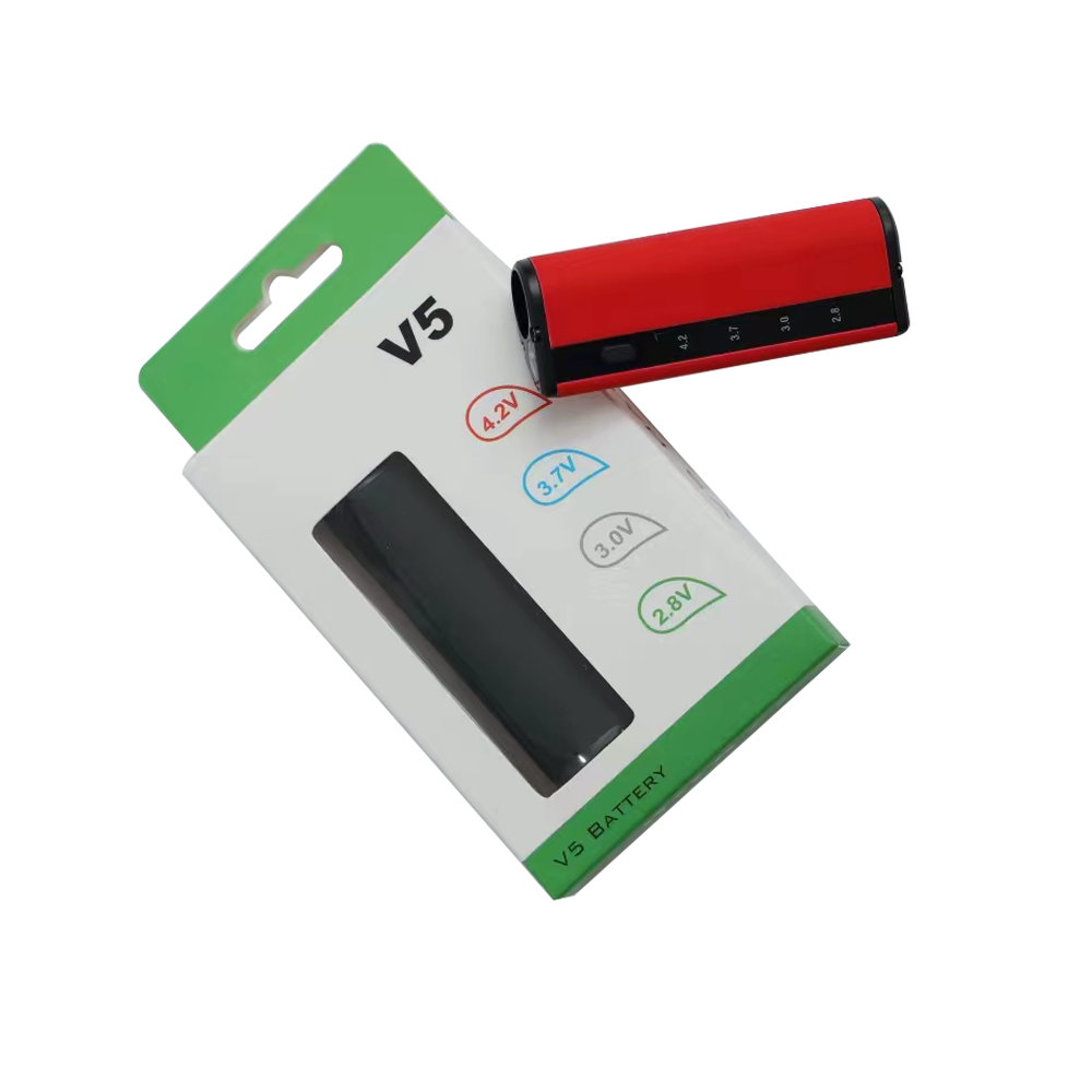 Longmada V5 510 Thread Battery in Red – 500mAh Rechargeable Vape Pen Battery for Dry Herb, Wax & CBD Oils – Portable Aluminum Design