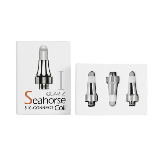 Lookah Seahorse Coils I – 510 Thread Quartz or Ceramic Coil Vape Tips for Seahorse Vaporizers (Pack of 3)