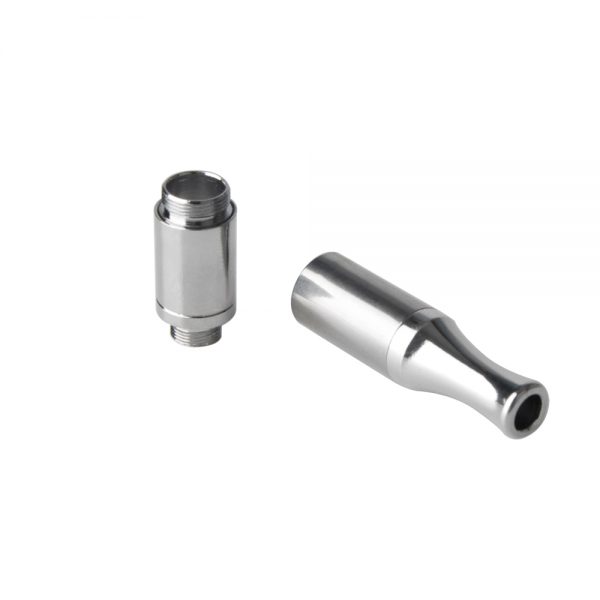 QJoy 510 Coil-less Wax Cartridge with Wickless Glass Coil – Stainless Steel Vape Atomizer for Dry Herb, Wax, and Concentrates