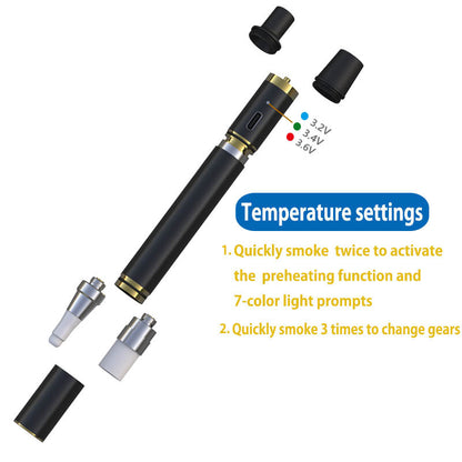 VOOZR P1 Wax Vaporizer Pen – 510 Thread, Adjustable Voltage, Ceramic Heating Cup for Pure Flavor